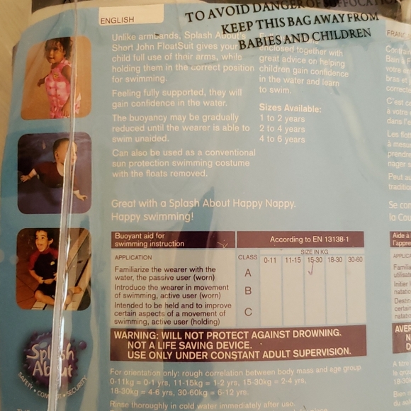 Splash About Short John Floatsuit 2T 4T - Picture 3 of 5